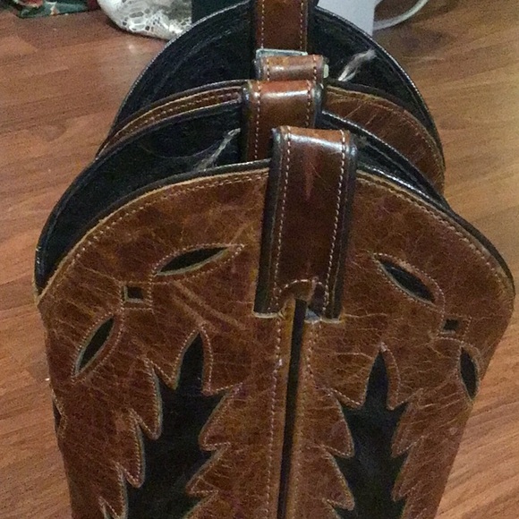 Vintage snakeskin leather cowboy boots high Sz 7.5 M - Picture 16 of 16